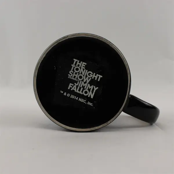 The Tonight Show Starring Jimmy Fallon Mug Black Ceramic Moon 2014 NBC