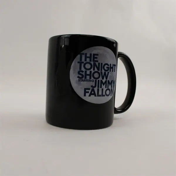 The Tonight Show Starring Jimmy Fallon Mug Black Ceramic Moon 2014 NBC