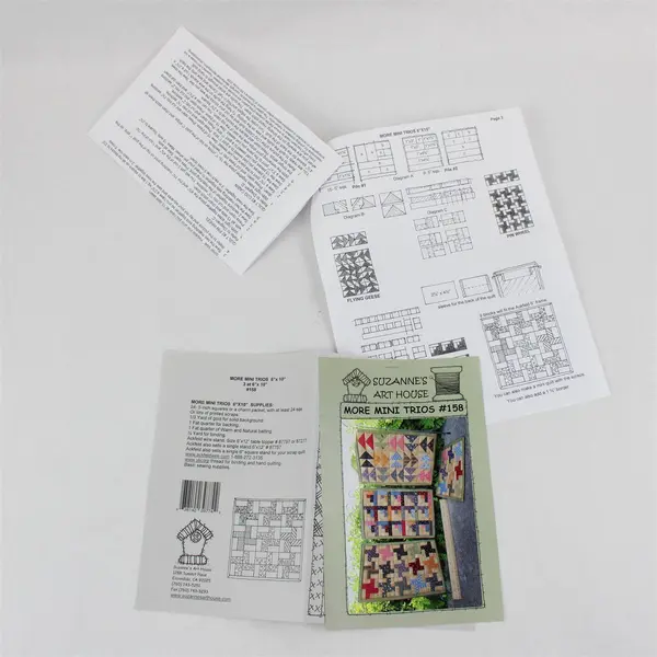 Lot of 3 Sewing Patterns Suzanne's Art House Kraftwear Amity Mini Trios