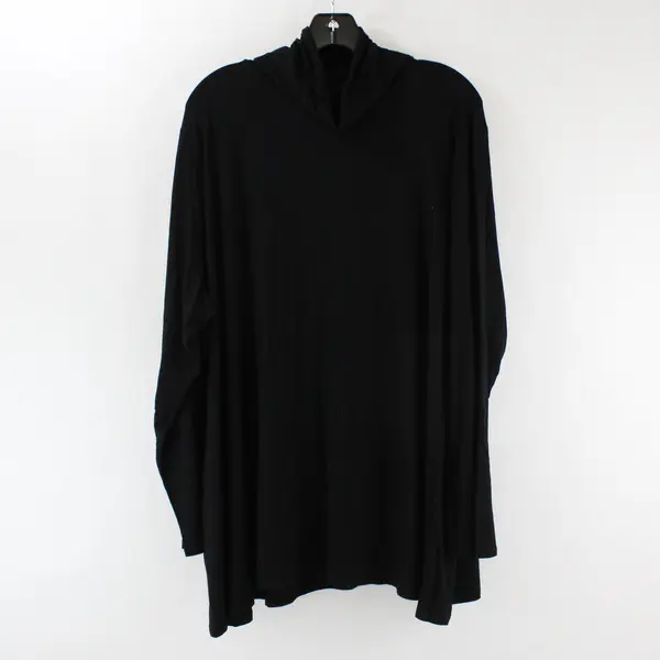 Wynne Layers Black Turtle Neck Long Sleeve T-shirt Plus Size 2X