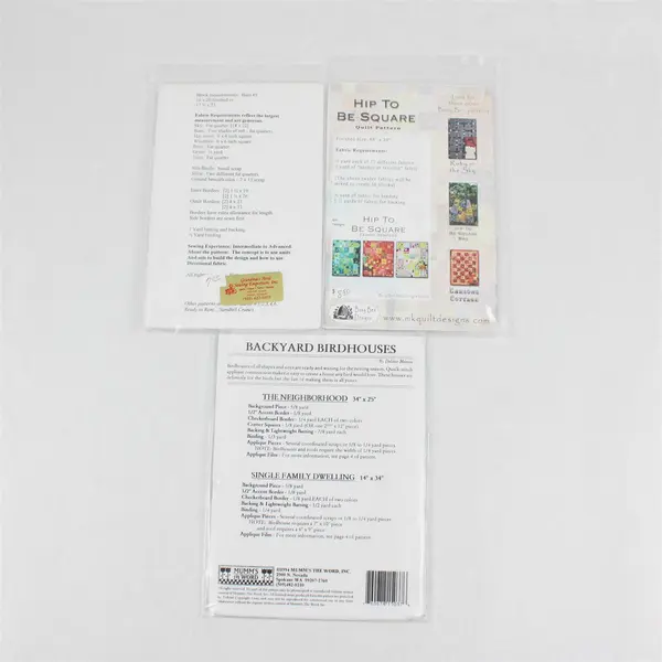 Lot 3 Quilt Patterns Thread Needle Barn 5 Hip To Be Square Backyard Bird Houses