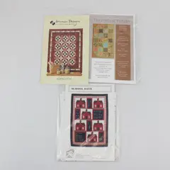 Lot of 3 Used Sewing Patterns Red Wagon School Days Potluck Hopscotch ATK-128