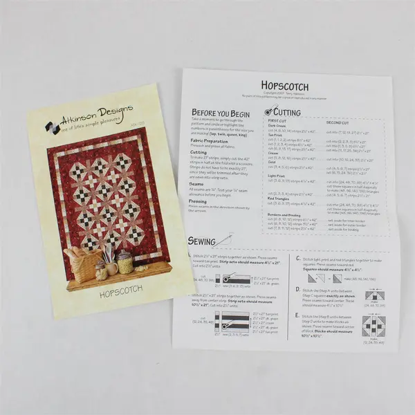 Lot of 3 Used Sewing Patterns Red Wagon School Days Potluck Hopscotch ATK-128