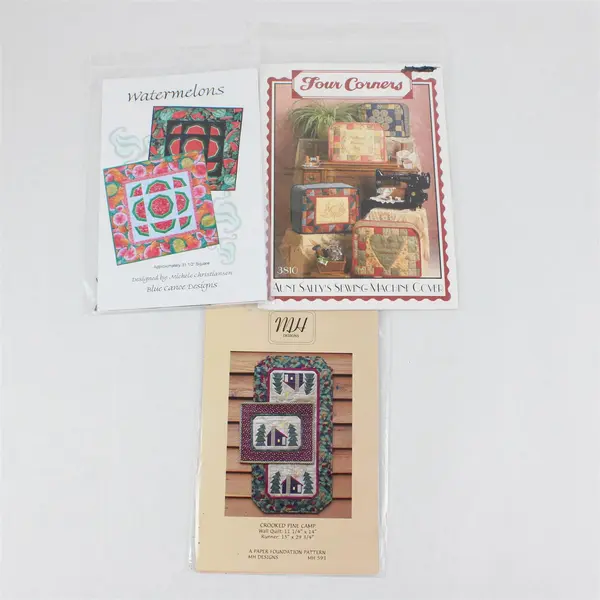 Lot of 3 Sewing Patterns Blue Canoe Four Corners MH Designs Watermelons