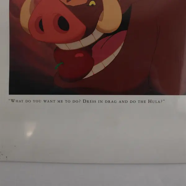 Disney The Lion King Hula Limited Edition Art Lithograph Poster