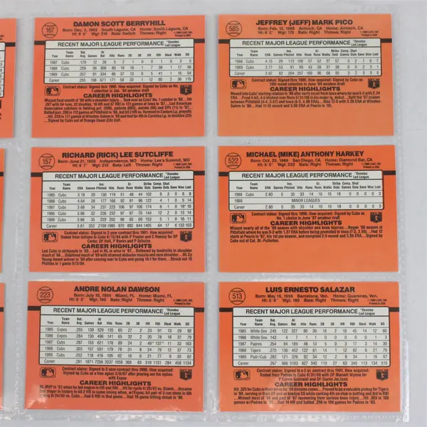Lot of 194 1990 Donruss Baseball Cards Stars HOFers