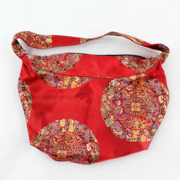 Red Brocade-Style Asian Inspired Handbag Purse