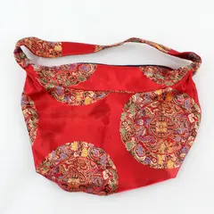 Red Brocade-Style Asian Inspired Handbag Purse