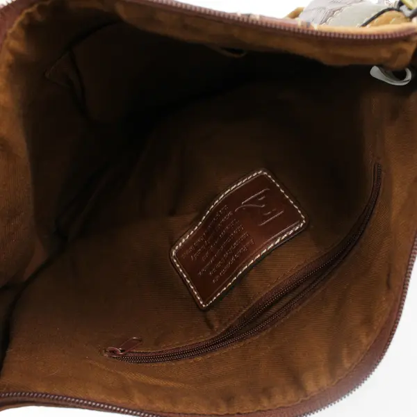 Relic Brown Faux Leather Patchwork Shoulder Bag Purse