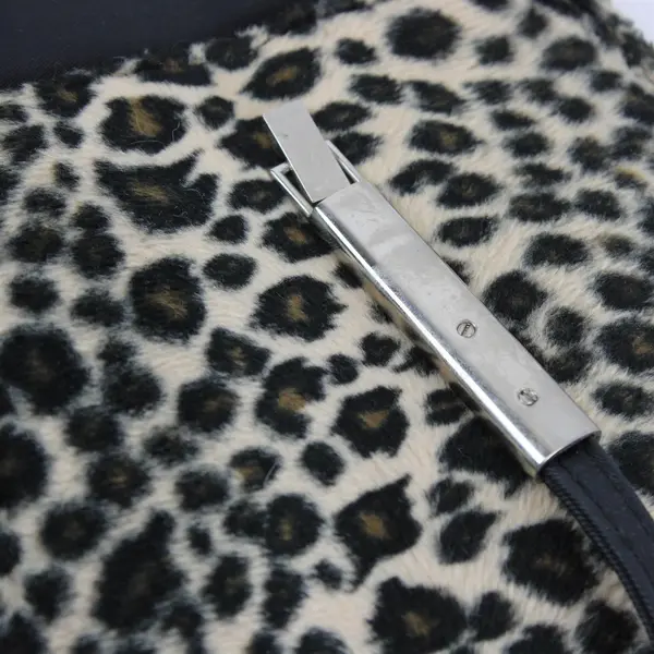 Leopard Print Fuzzy Black Shoulder Bag Purse
