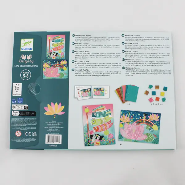 Djeco Mosaics Kyoto for Kids ages 5-8, New in Box #DJ09308 