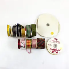 Lot of 15 Ribbon Rolls Various Colors USED