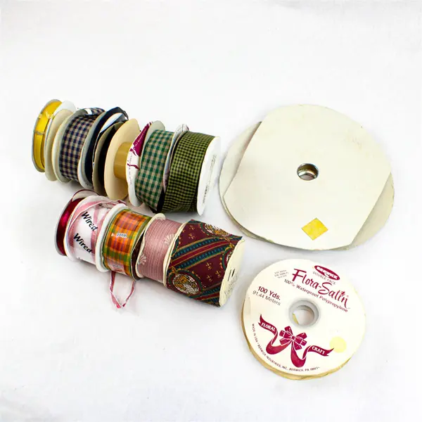 Lot of 15 Ribbon Rolls Various Colors USED