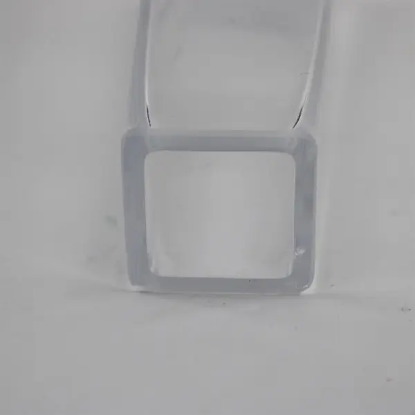 Tapered Neck Clear Glass Square Bud Vase