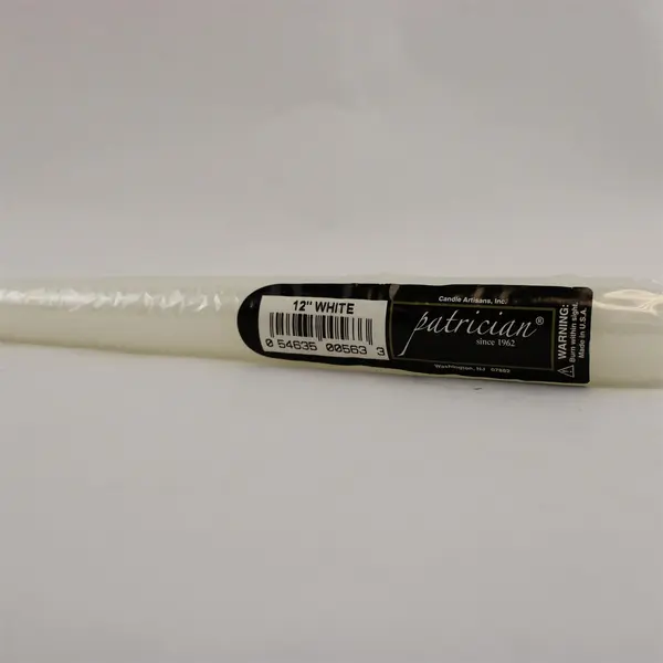 Lot of 3 Patrician 12in White Taper Candles Sealed