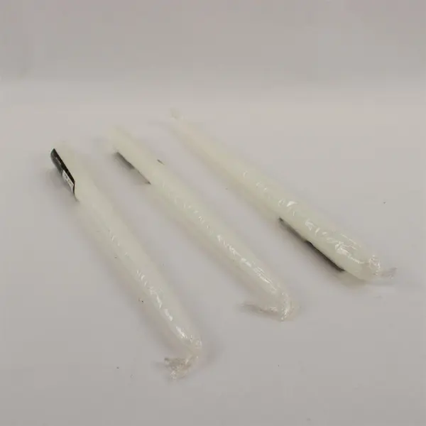 Lot of 3 Patrician 12in White Taper Candles Sealed
