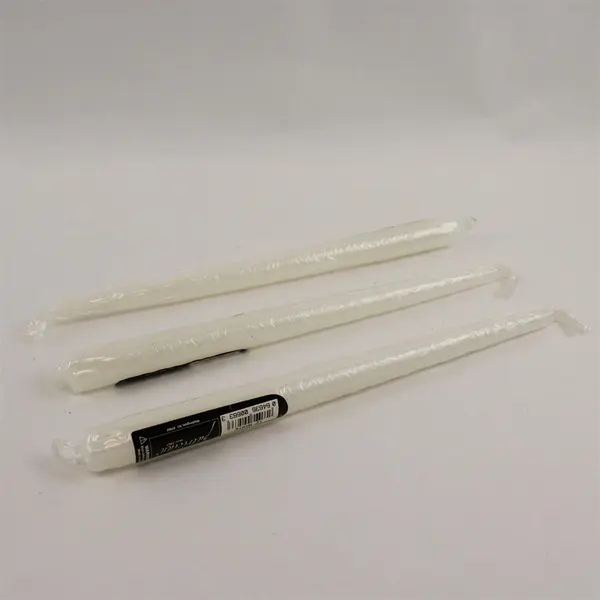 Lot of 3 Patrician 12in White Taper Candles Sealed