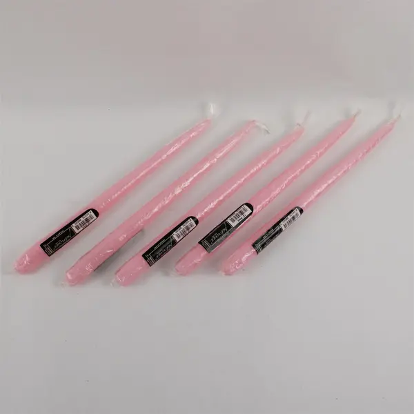 Lot Of 5 Patrician Candle Artisans Inc Matching 12" Pink Taper Candles