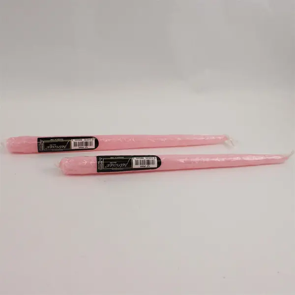 Lot Of 5 Patrician Candle Artisans Inc Matching 12" Pink Taper Candles