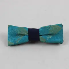Vintage Royal Rust Resistant Royal Blue and Teal Clip-On Bow Tie 