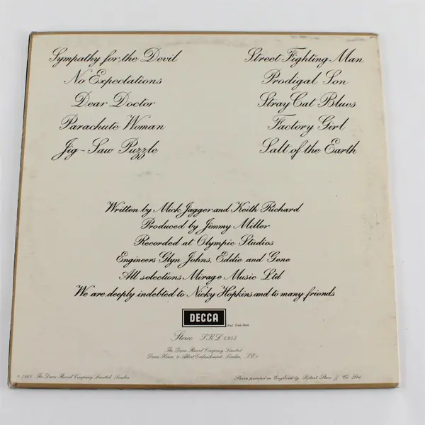 The Rolling Stones Beggars Banquet Decca SKL 4955 12" Vinyl LP