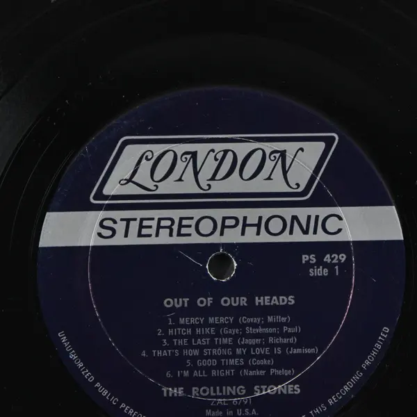The Rolling Stones Out of Our Heads 12" Vinyl Record