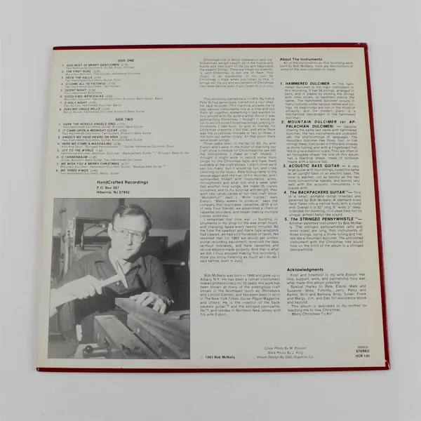 Bob McNally Handmade Christmas Music 12" Vinyl Record