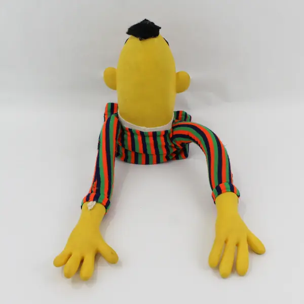 Vintage 1970s Sesame Street Bert Hand Puppet Plastic Head Hands 