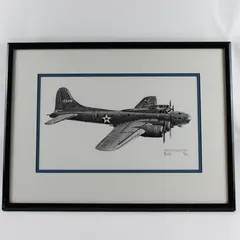 Joe Milich Boeing B-17 Flying Fortress 1978 Signed Ltd Print 33/600