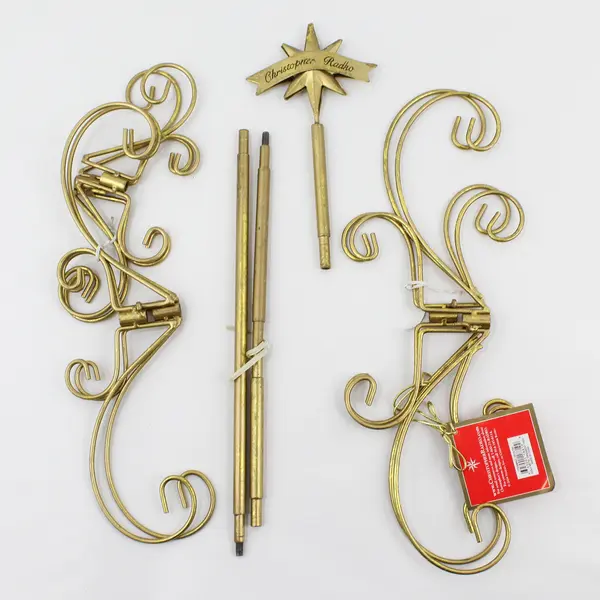 Christopher Radko 7-Piece Gold Tone Metal Ornament Holder Tree