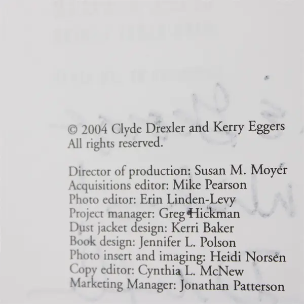 Clyde the Glide Signed Inscribed Personalized Hardcover DVD Drexler Eggers