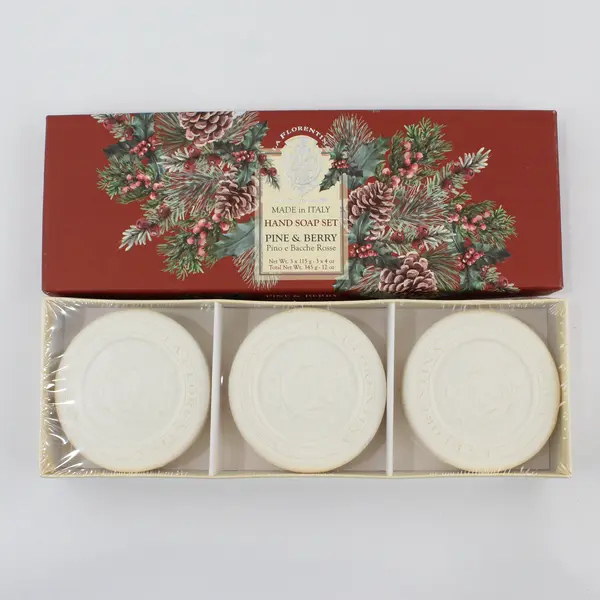 La Florentina Hand Soap Set Pine & Berry 3 Bars