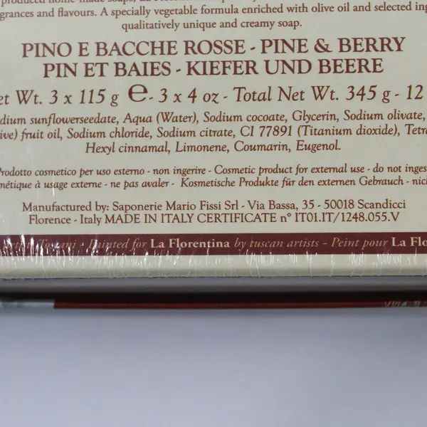 La Florentina Hand Soap Set Pine & Berry 3 Bars