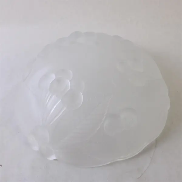 Vintage Mikasa Crystal Bountiful Hostess Bowl 9in Frosted Cherries