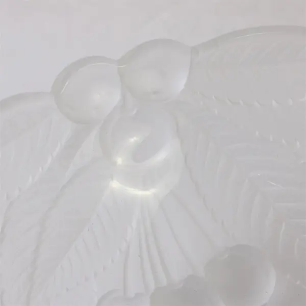 Vintage Mikasa Crystal Bountiful Hostess Bowl 9in Frosted Cherries