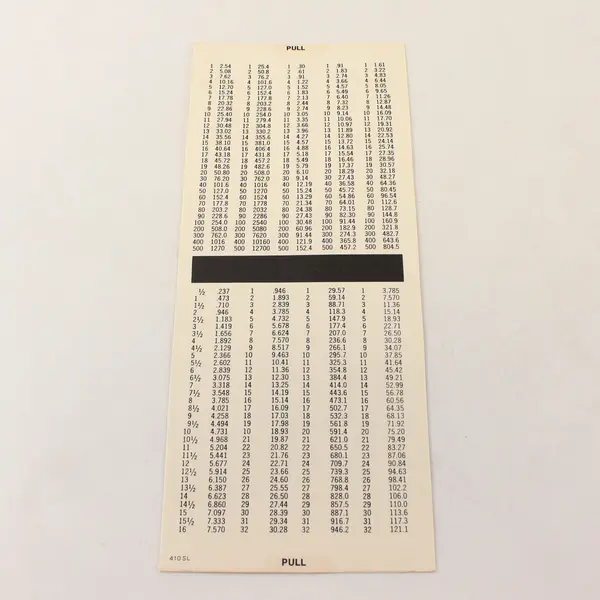 Vintage Instant Metrics Scale Chart Beaverton Toyota Promo Paper Collectible