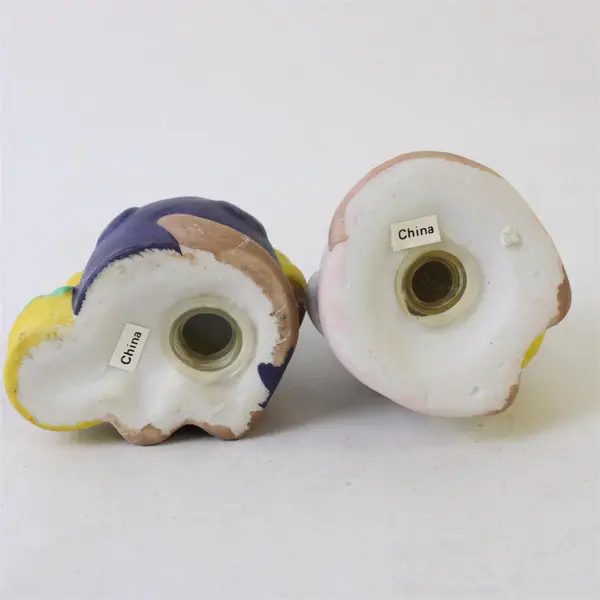 Vintage Ceramic Country Mice Salt & Pepper Shakers Mr & Mrs Mouse Set