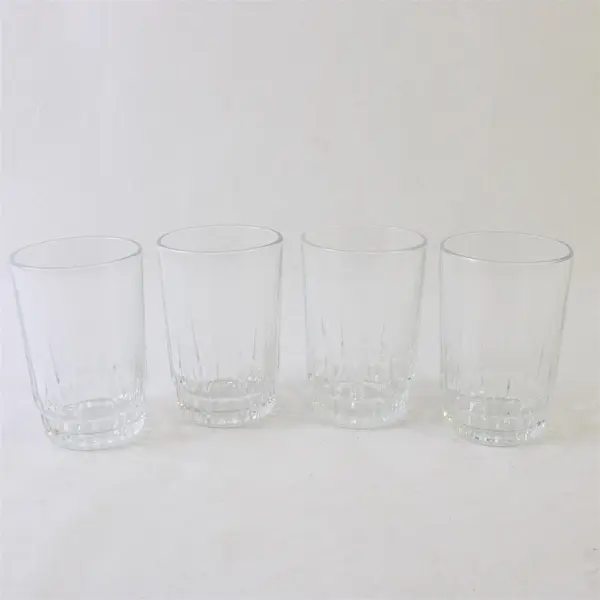 Set of 4 Vintage Arcoroc Lancer 5oz Clear Juice Glasses Made in France