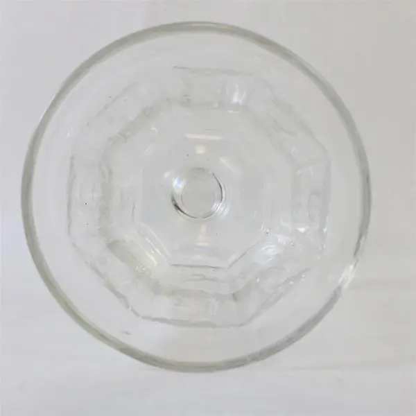 Set of 2 Vintage Clear Paneled Water Goblets