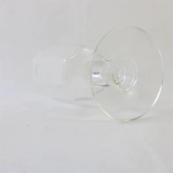 Set of 2 Vintage Clear Paneled Water Goblets