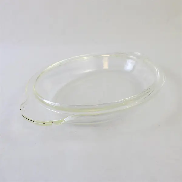 Vintage Pyrex 467 Clear Glass Oval Casserole Lid Replacement w/ Handles