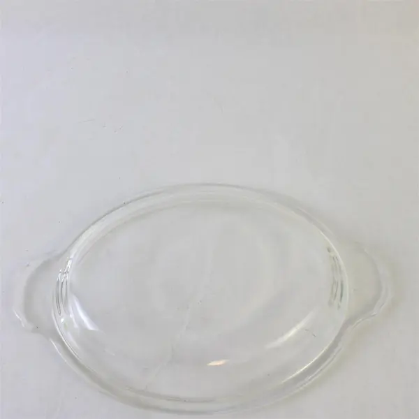 Vintage Pyrex 467 Clear Glass Oval Casserole Lid Replacement w/ Handles