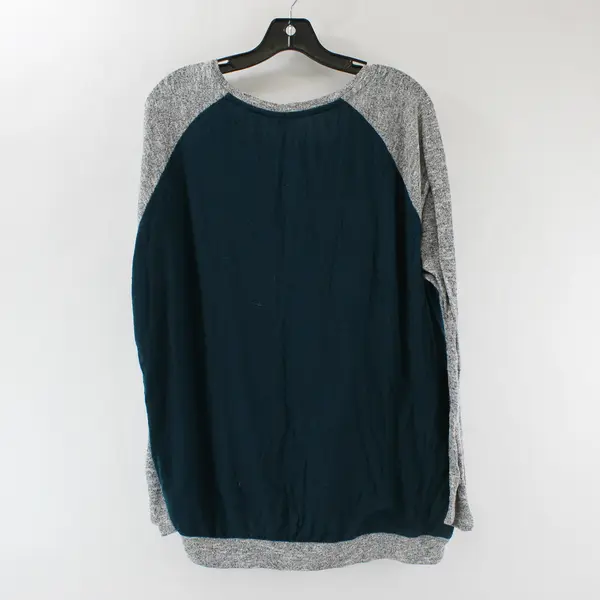 KUT From The Kloth Polka Dot Pattern Green and Gray Long-Sleeved Top Women's XXL