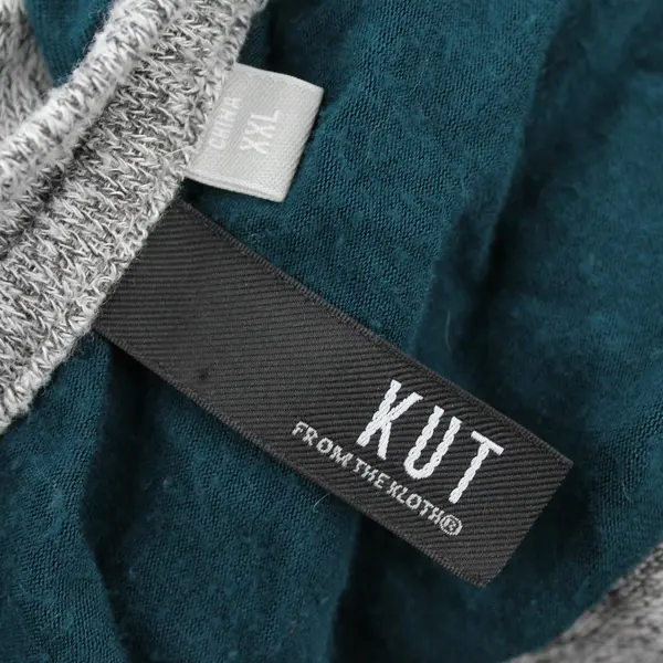 KUT From The Kloth Polka Dot Pattern Green and Gray Long-Sleeved Top Women's XXL