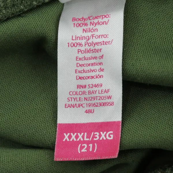 No Boundaries Olive Green Lace Detail Padded Camisole Juniors' XXXL 21