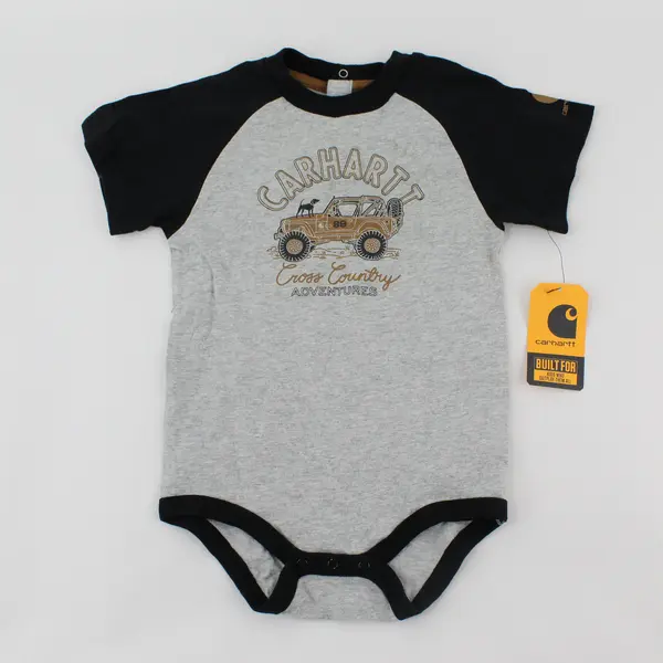 Carhartt Cross Country Adventures Black and Gray One Piece Baby's Size 24M