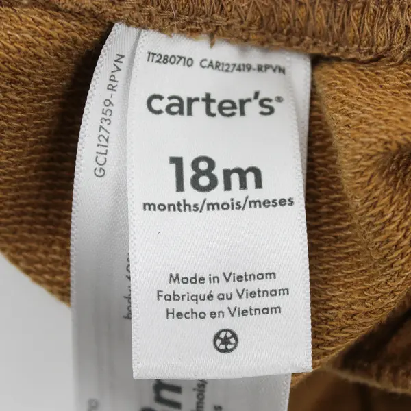 Carter's Brown Tan Sweatpants Baby's Size 18M