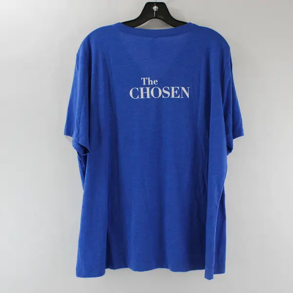 Bella + Canvas 2XL Blue My Rabbi Walks on Water V-Neck The CHOSEN Tee