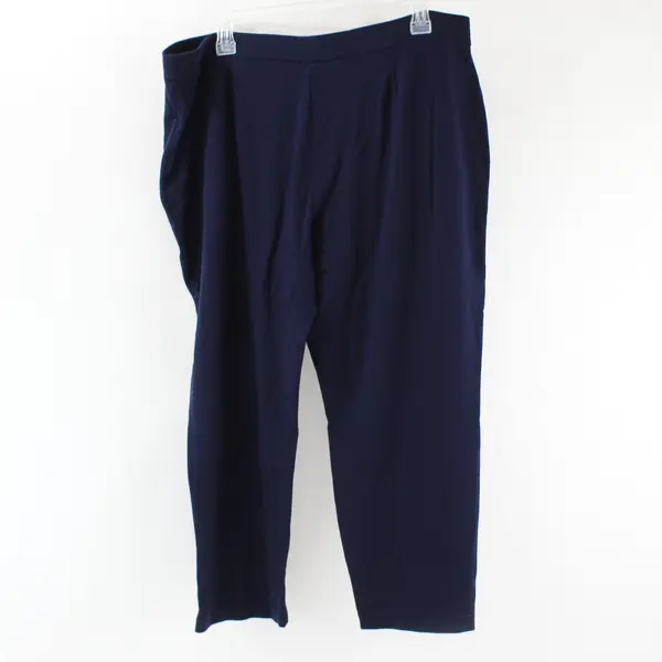 Susan Graver Blue Pull On Slim Leg Pants Women's Size XLP