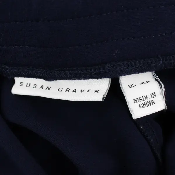Susan Graver Blue Pull On Slim Leg Pants Women's Size XLP